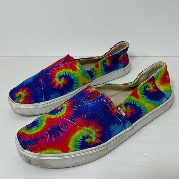 Toms Cup Sole Classics Tie Dyed Canvas Slip On Sneakers - Picture 11 of 13